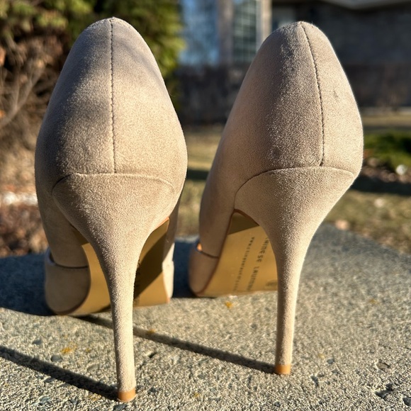 These taupe suede shoes will go with everything!! - Picture 2 of 3